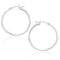 14k White Gold Polished Hoop Earrings (25 mm)